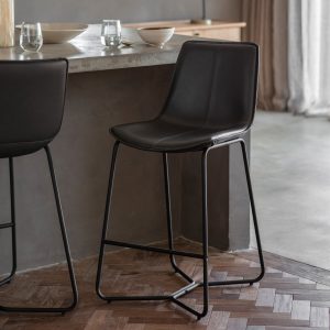 Gallery Direct Hawking Stool Charcoal Set of 2 | Shackletons Gallery Direct Hawking Stool Charcoal Set of 2 | Shackletons