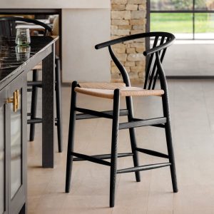 Gallery Direct Whitney Bar Stool Black Set of 2 | Shackletons