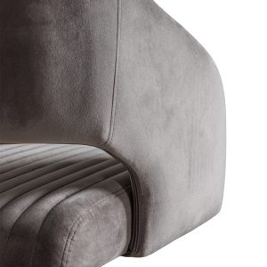 Gallery Direct Murray Swivel Chair Grey Velvet | Shackletons