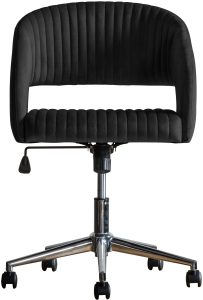 Gallery Direct Murray Swivel Chair Black Velvet | Shackletons