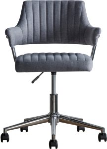 Gallery Direct Mcintyre Swivel Chair Charcoal | Shackletons