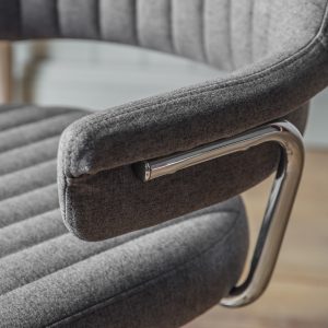 Gallery Direct Mcintyre Swivel Chair Charcoal | Shackletons