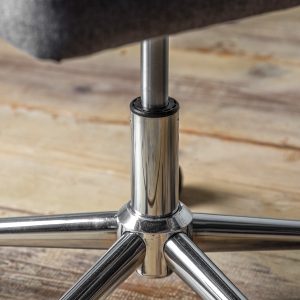 Gallery Direct Mcintyre Swivel Chair Charcoal | Shackletons