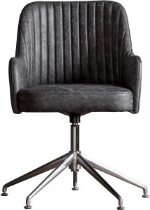 Gallery Direct Curie Swivel Chair Antique Ebony | Shackletons
