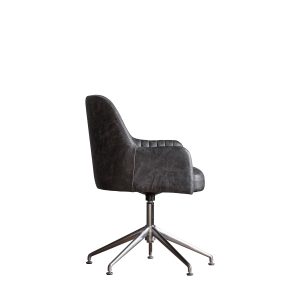 Gallery Direct Curie Swivel Chair Antique Ebony | Shackletons