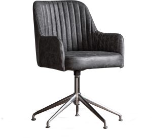 Gallery Direct Curie Swivel Chair Antique Ebony | Shackletons