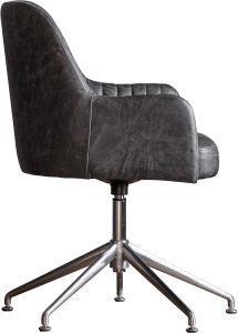 Gallery Direct Curie Swivel Chair Antique Ebony | Shackletons