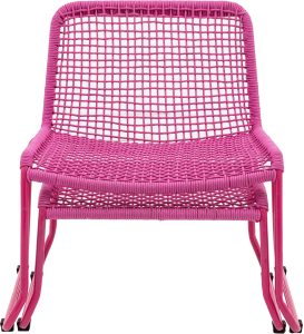 Gallery Garden Sassano Lounge Chair with Footstool Pink | Shackletons