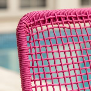 Gallery Garden Sassano Lounge Chair with Footstool Pink | Shackletons