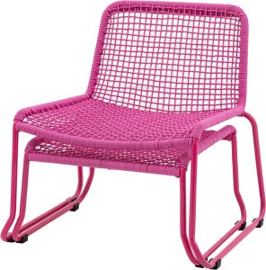 Gallery Garden Sassano Lounge Chair with Footstool Pink | Shackletons