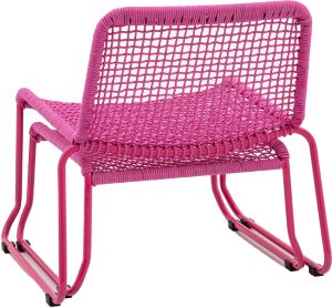 Gallery Garden Sassano Lounge Chair with Footstool Pink | Shackletons