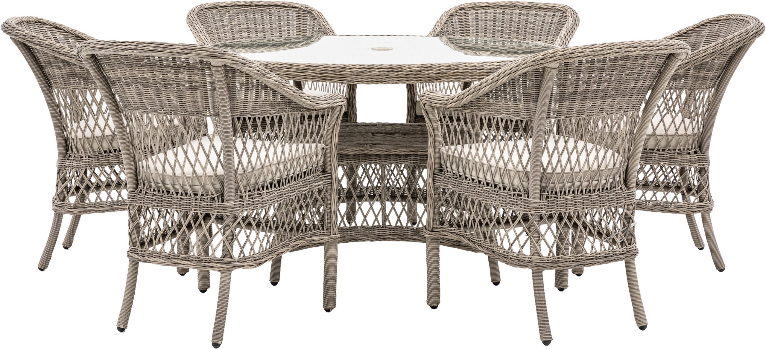Gallery Garden Menton 6 Seater Round Dining Set