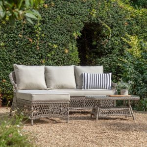 Gallery Garden Menton Chaise Set Stone | Shackletons