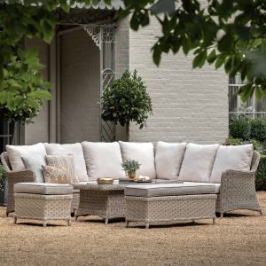 Gallery Garden Ascot Corner Dining Set With Rising Table | Shackletons