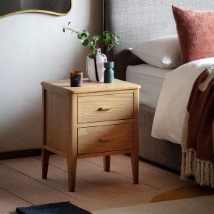 Gallery Direct Camden 2 Drawer Bedside Natural | Shackletons