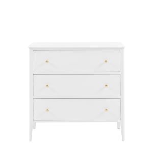 Gallery Direct Acton 3 Drawer Chest White | Shackletons