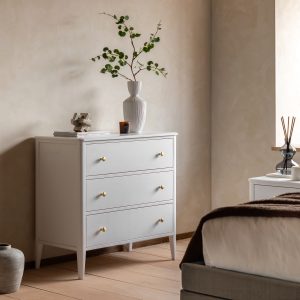 Gallery Direct Acton 3 Drawer Chest White | Shackletons