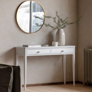 Gallery Direct Acton 2 Drawer Console White | Shackletons
