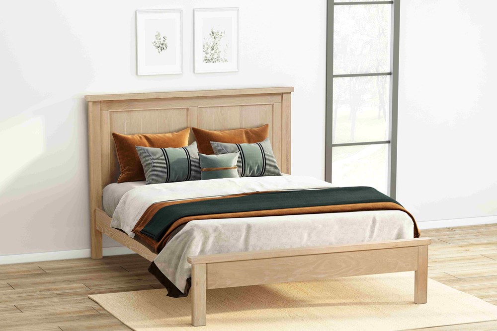 Foxington 150cm King Size Bed - Natural Oak