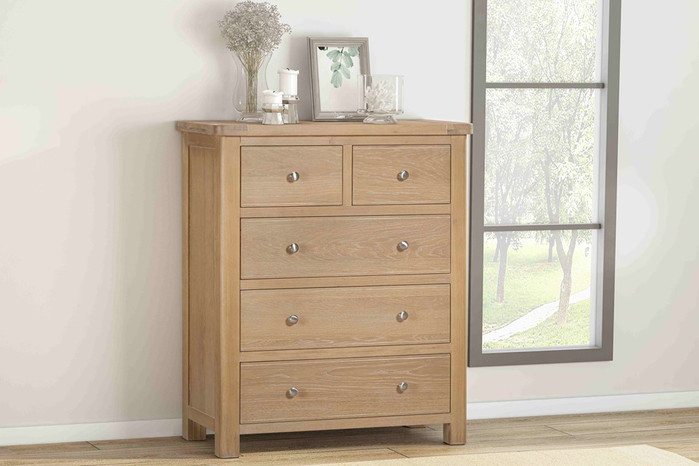 Foxington 2 Over 3 Chest - Natural Oak