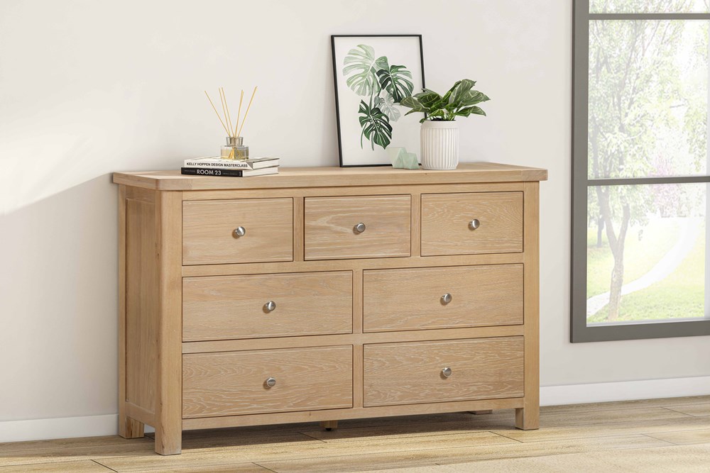 Foxington 3 Over 4 Chest - Natural Oak