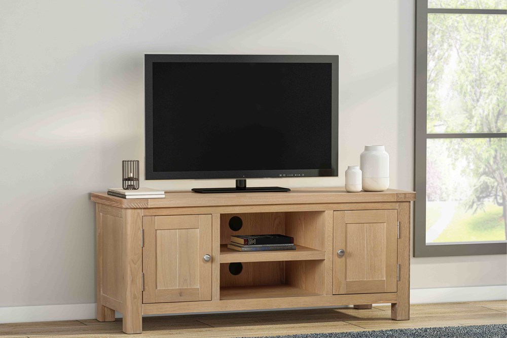 Foxington Large TV Unit - Natural Oak