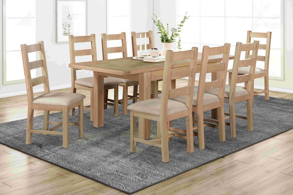 Foxington 140cm-200cm Butterfly Extending Dining Table - Natural Oak