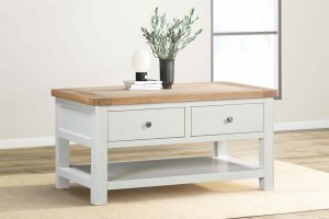 Foxington Coffee Table with 2 Drawers   OWP Painted | Shackletons
