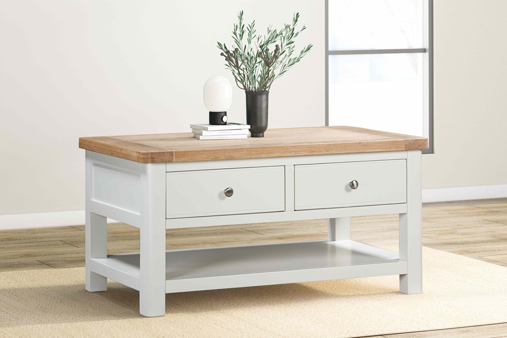 Foxington Coffee Table with 2 Drawers - OWP Painted