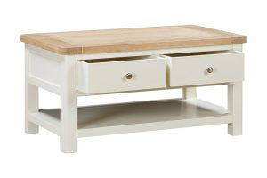 Foxington Coffee Table with 2 Drawers   OWP Painted | Shackletons