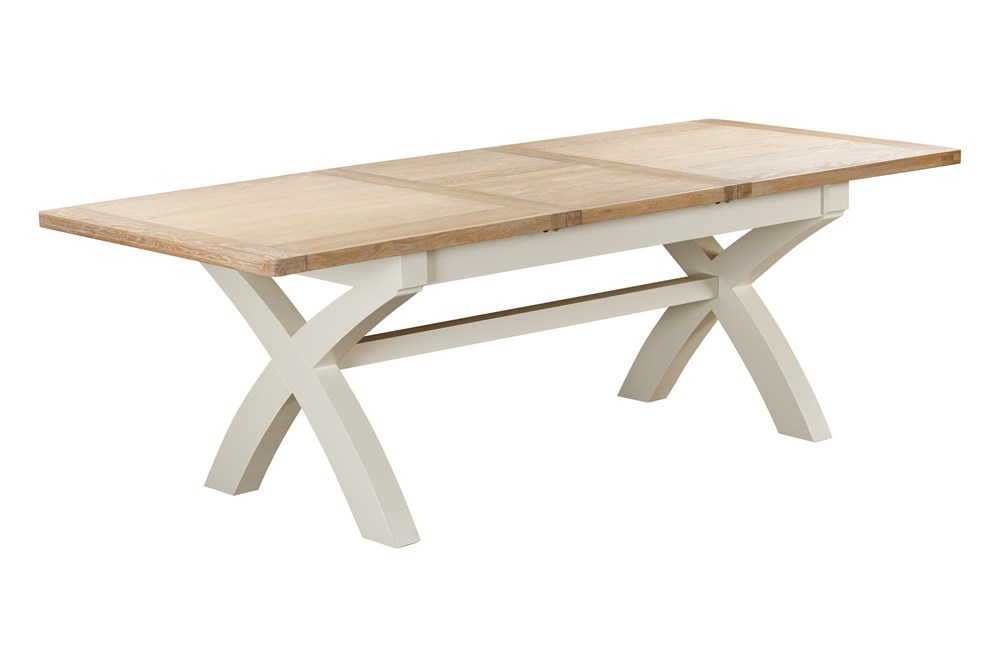 Foxington 180cm-240cm Cross Leg Extending Dining Table - OWP Painted