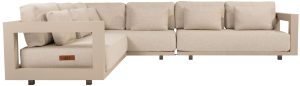 4 Seasons Outdoor Metropolitan Corner Lounge Set in Latte | Shackletons